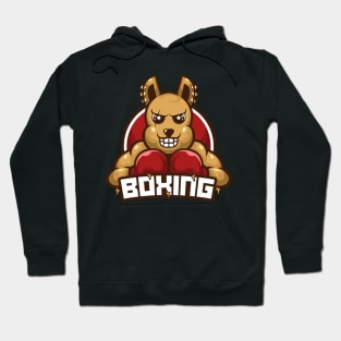 Boxing funny kangaroo cartoon Hoodie